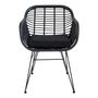 Voir la diapositive 6 : HOUSE NORDIC 2 fauteuils de jardin noirs TRIESTE