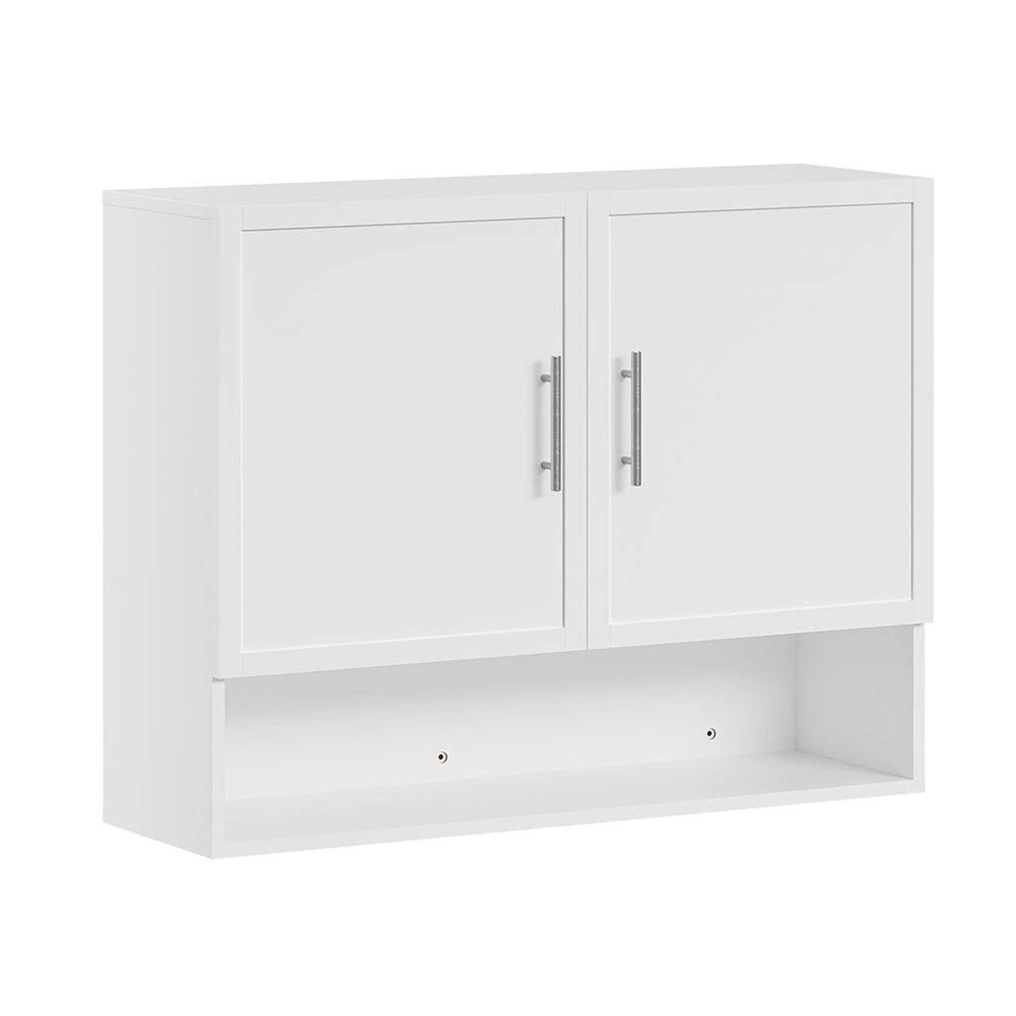SOBUY Armoire murale 2 portes blanche 90x28.8x70 cm bzr233-w