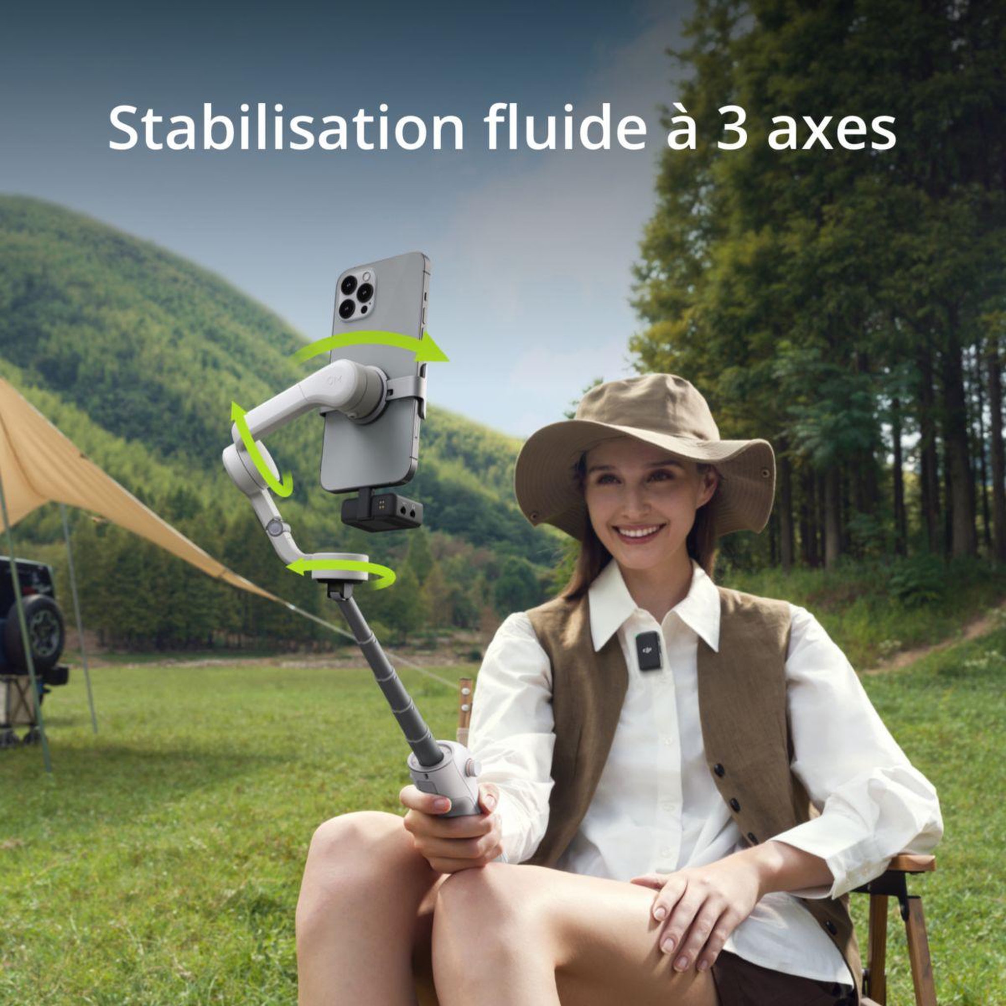 Voir la diapositive 3 : DJI Stabilisateur Osmo Mobile 6 Platinum Gray