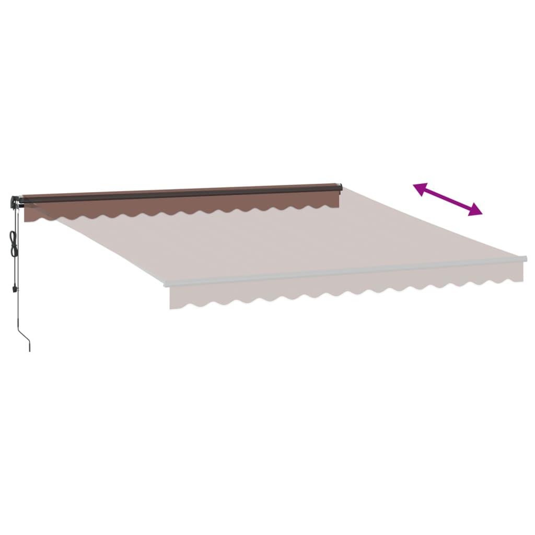 Voir la diapositive 5 : VIDAXL Auvent retractable automatique marron 400x350 cm