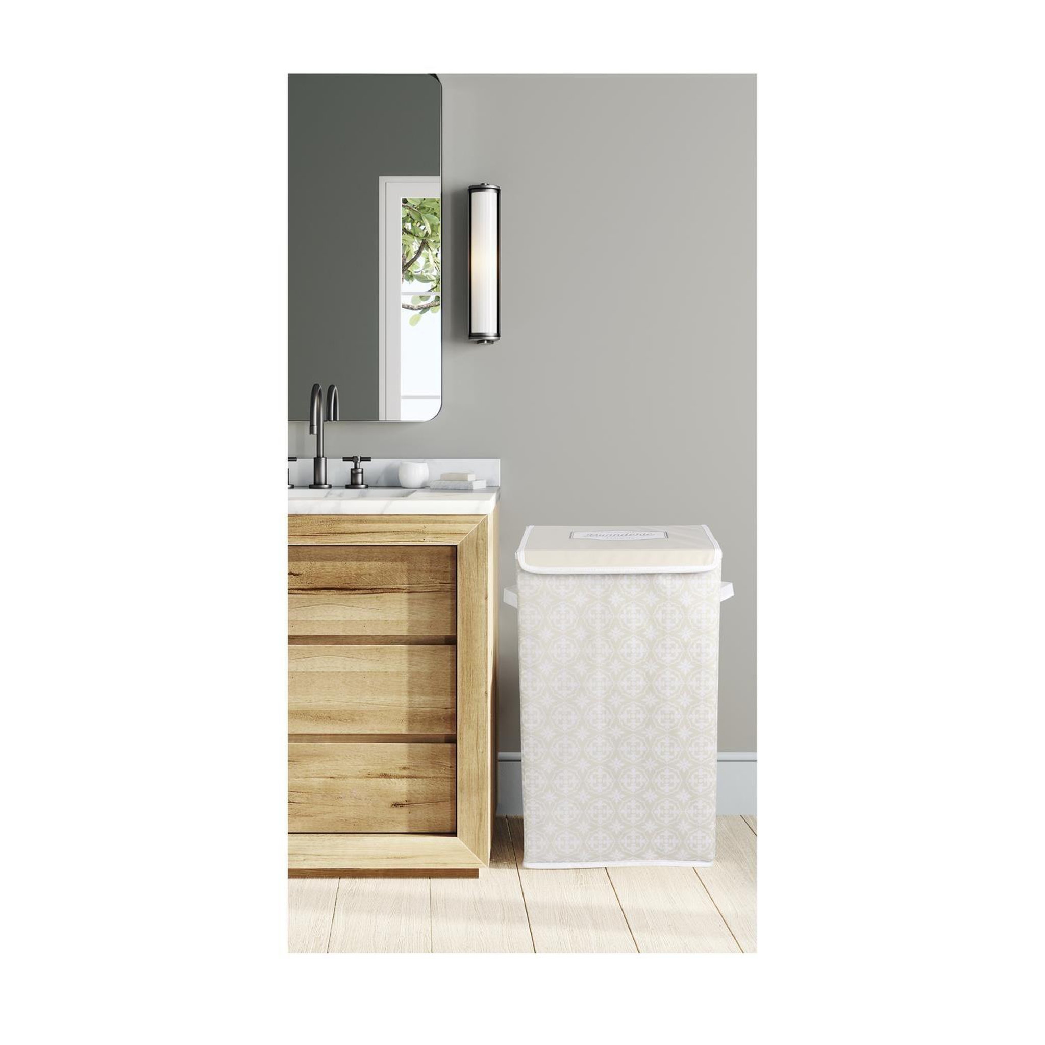 Voir la diapositive 6 : Je cherche une idee Panier à linge pliable - beige