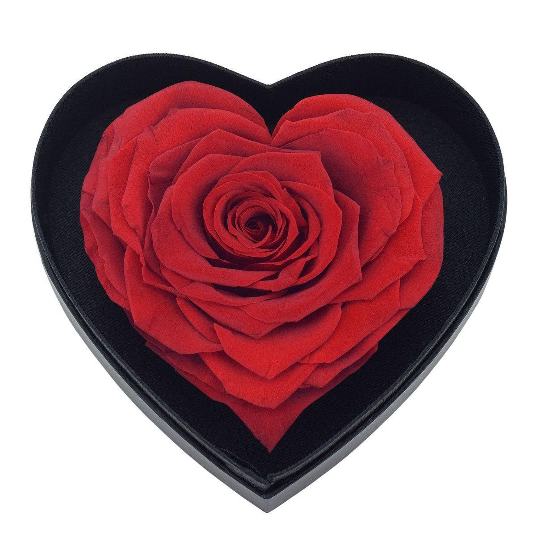 Voir la diapositive 3 : SC CRYSTAL Coffret cœur décoré d'une rose éternelle rouge en forme de cœur