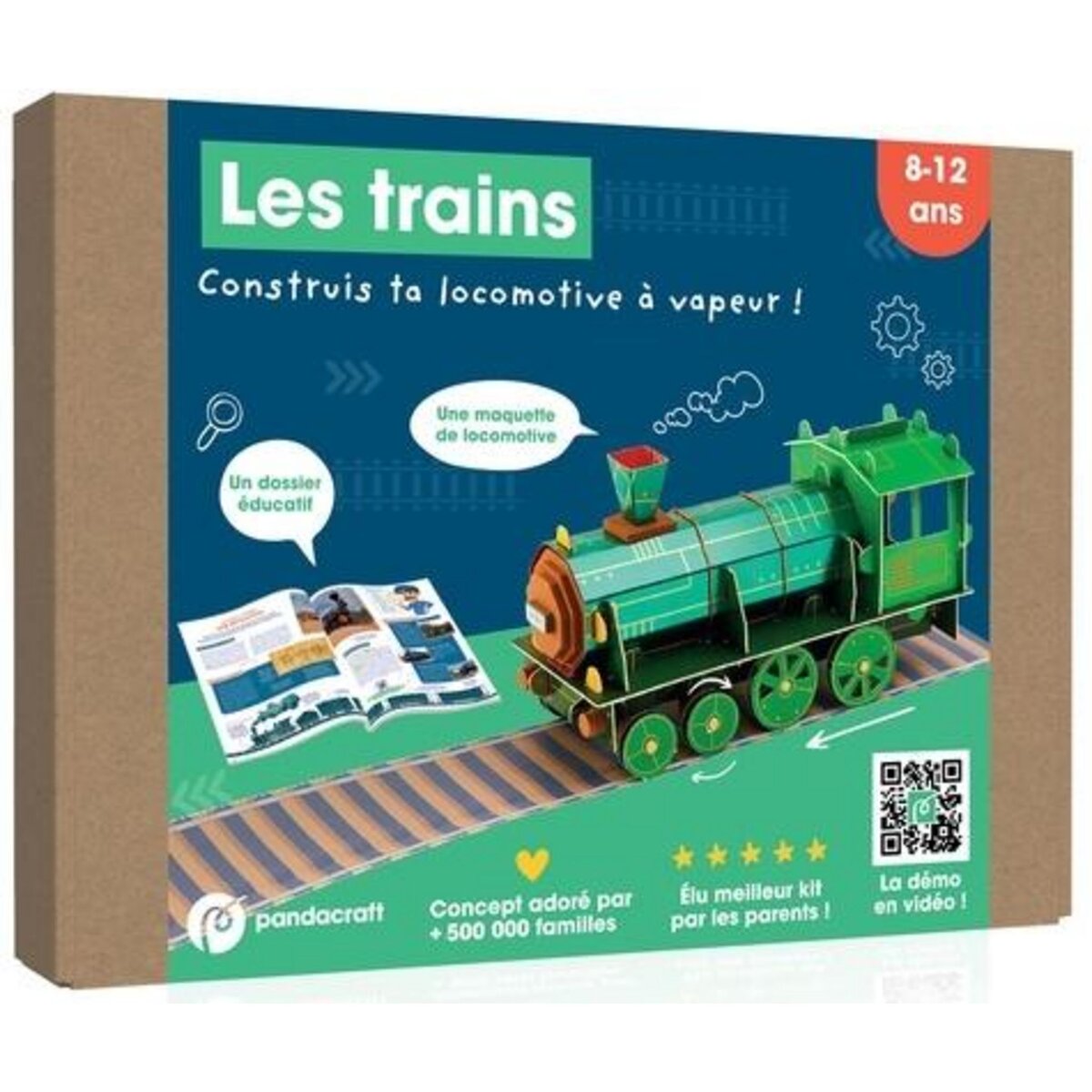 LES TRAINS. CONSTRUIS TA LOCOMOTIVE A VAPEUR !, Pandacraft
