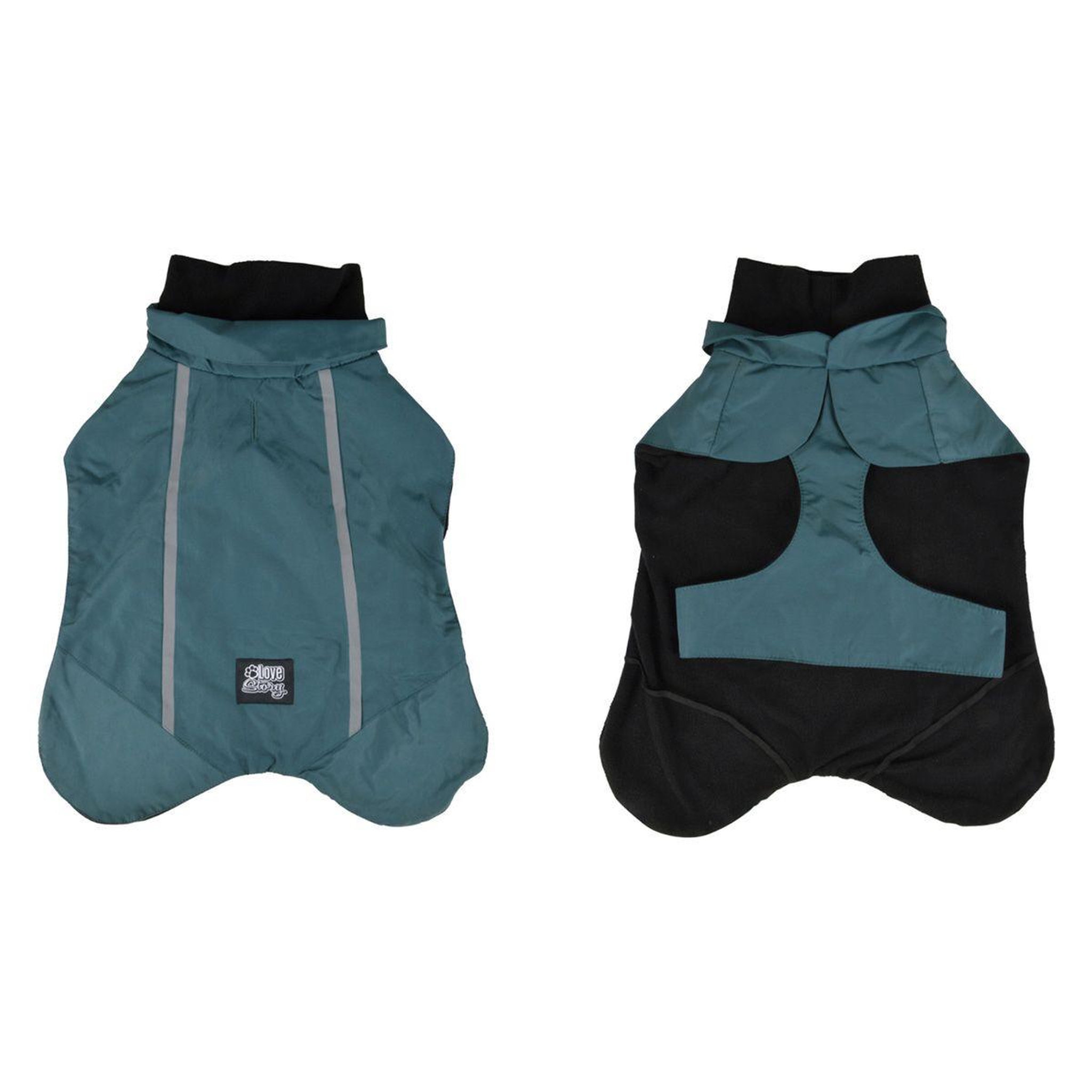 LOVE STORY Veste imperméable chien  polaire  40cm émeraude