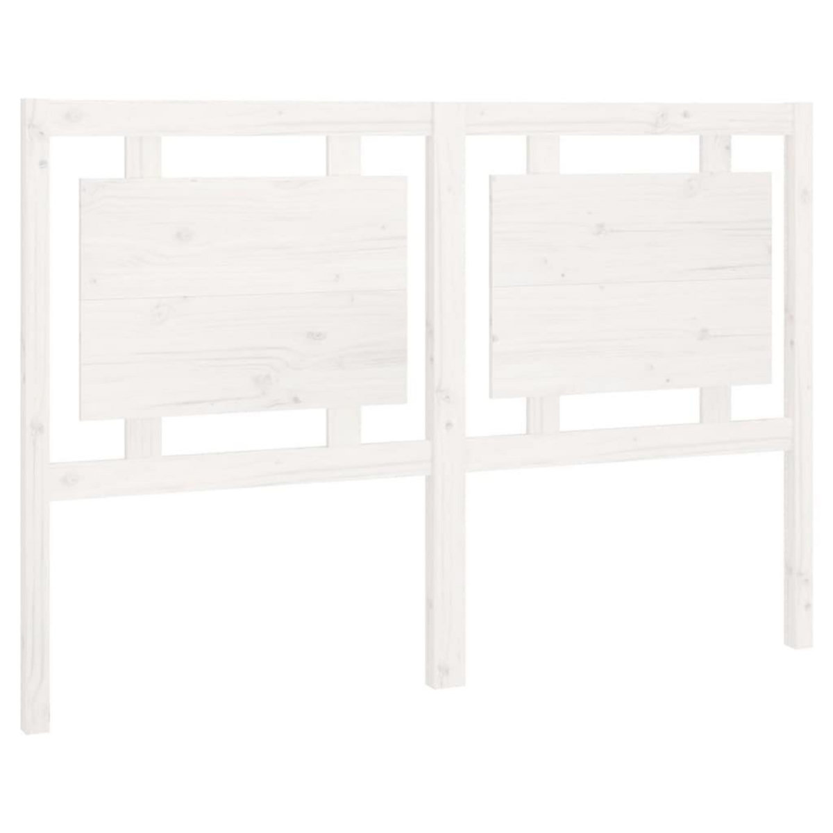 VIDAXL Tete de lit Blanc 145,5x4x100 cm Bois massif de pin