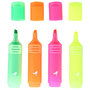 Voir la diapositive 2 : AUCHAN Lot de 4 surligneurs coloris assortis pointe biseautée
