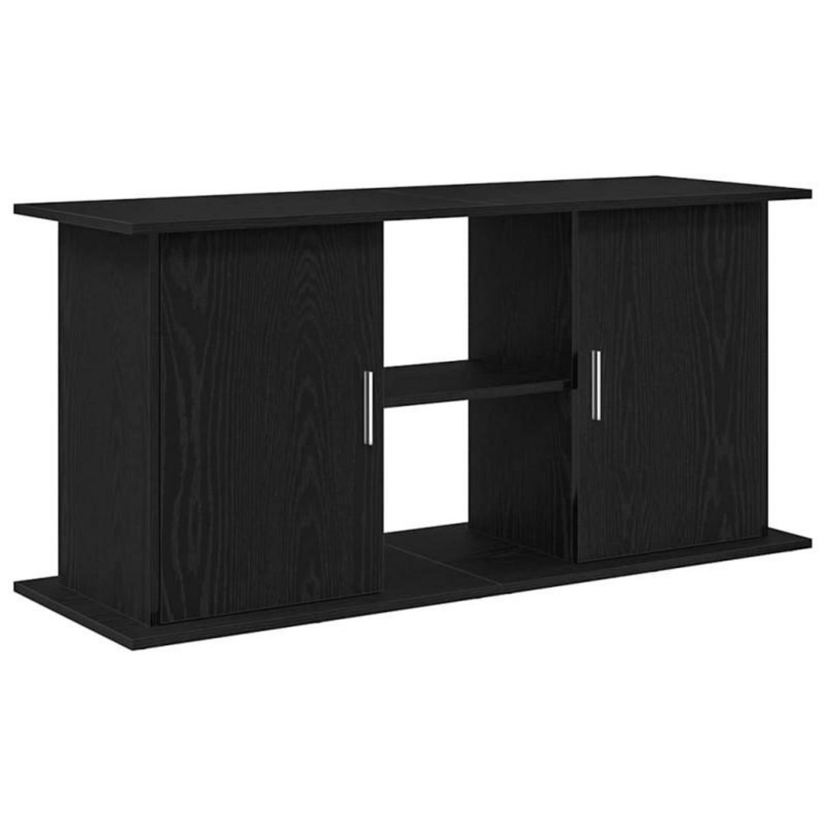 VIDAXL Support d aquarium chêne noir 121x41x58 cm bois d ingénierie
