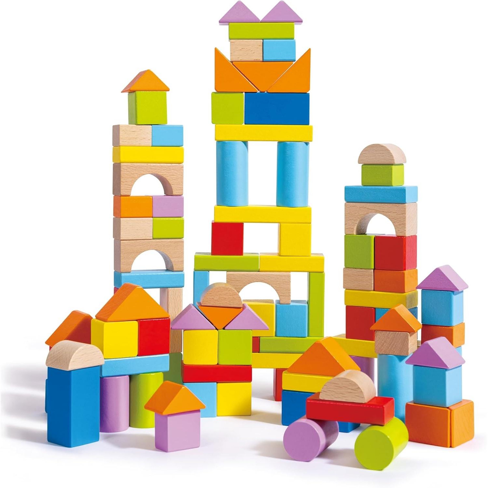 Voir la diapositive 3 : Hape Baril de 100 cubes en bois