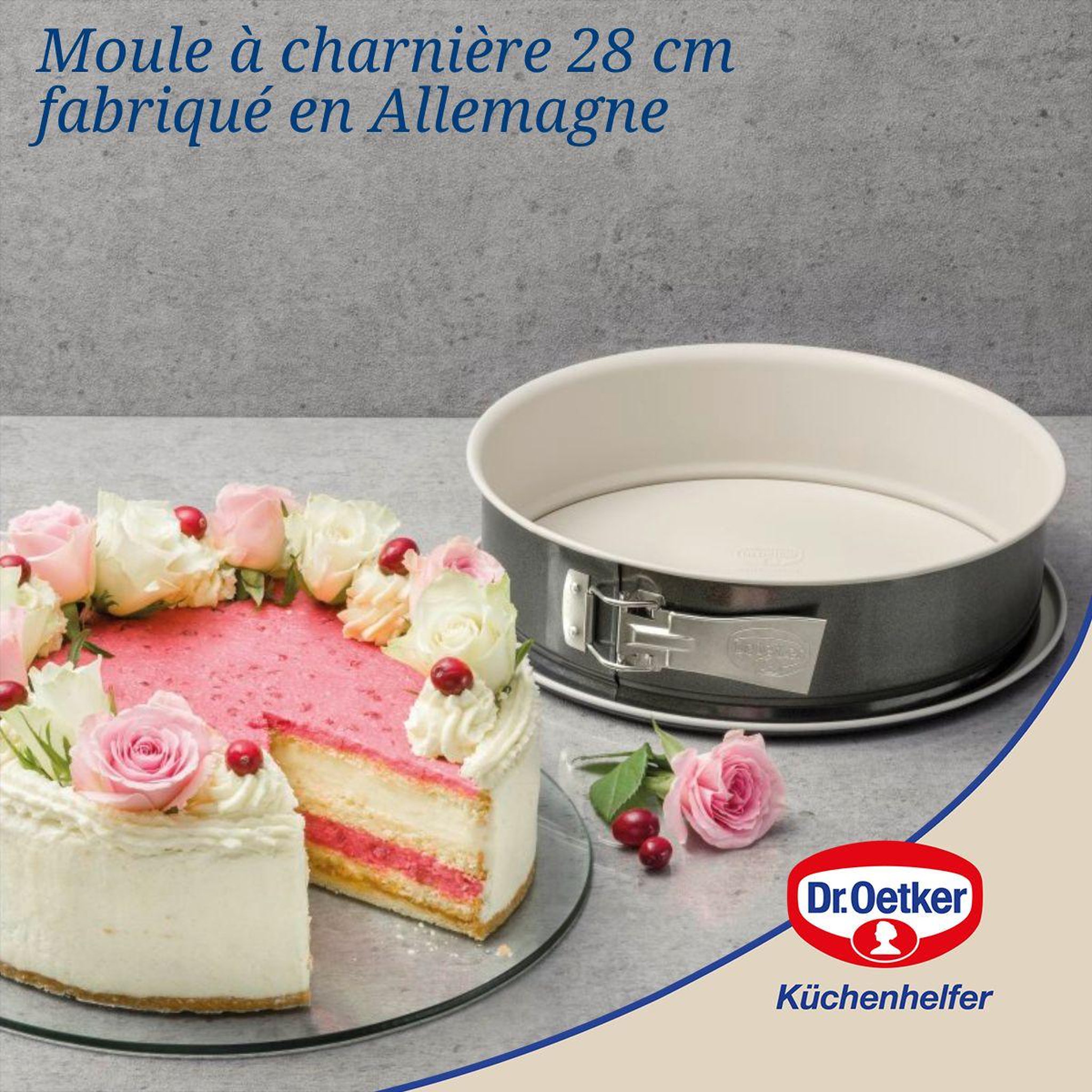 Voir la diapositive 2 : DR.OETKER Moule à manqué à charnière 28 cm dr. Oetker back-trend