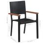 Voir la diapositive 6 : VIDAXL Ensemble a manger de jardin 5 pcs Noir