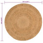 Voir la diapositive 6 : VIDAXL Tapis Jute tresse a la main 150 cm Rond