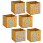 Voir la diapositive 1 : FIVE Lot de 6 boites de rangement FOLIA - L. 31 x l.31 x H. 31 cm - Jaune