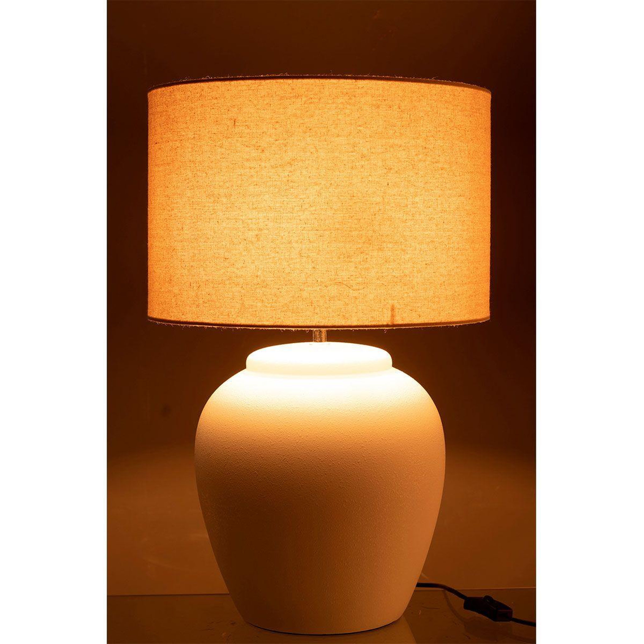 Voir la diapositive 3 : J-LINE Lampe à poser en céramique  méli  60cm blanc