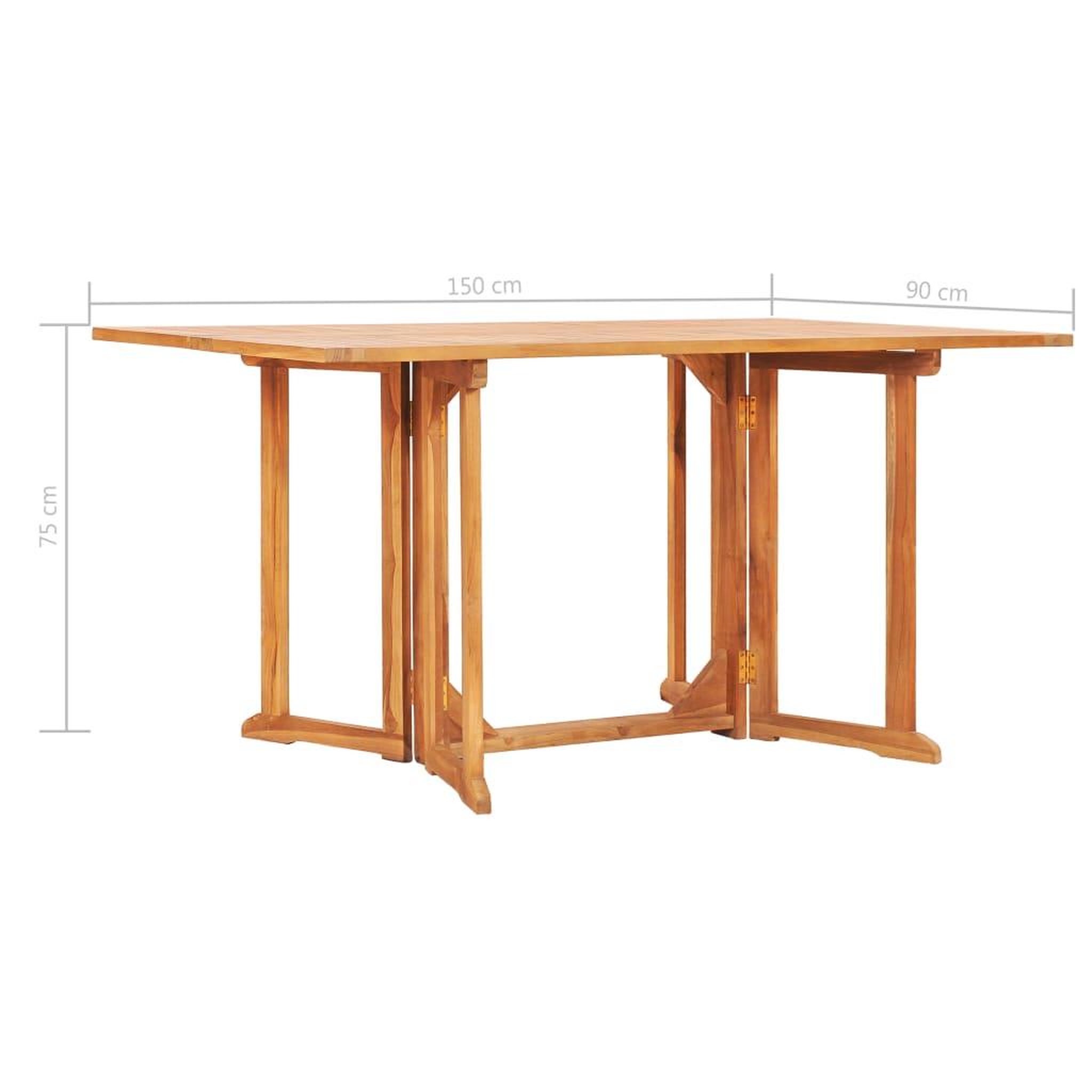 Voir la diapositive 6 : VIDAXL Ensemble a manger d'exterieur pliable 7 pcs Bois solide de teck