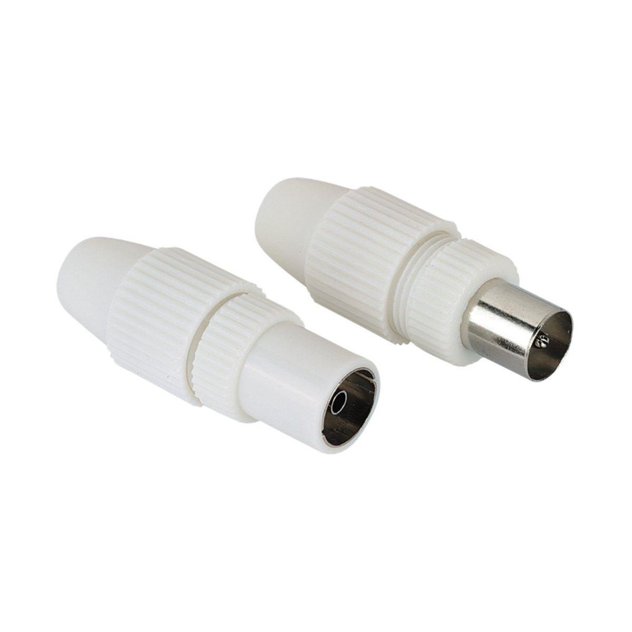 Hama Fiche antenne TV coaxiales male et femelle avec pince