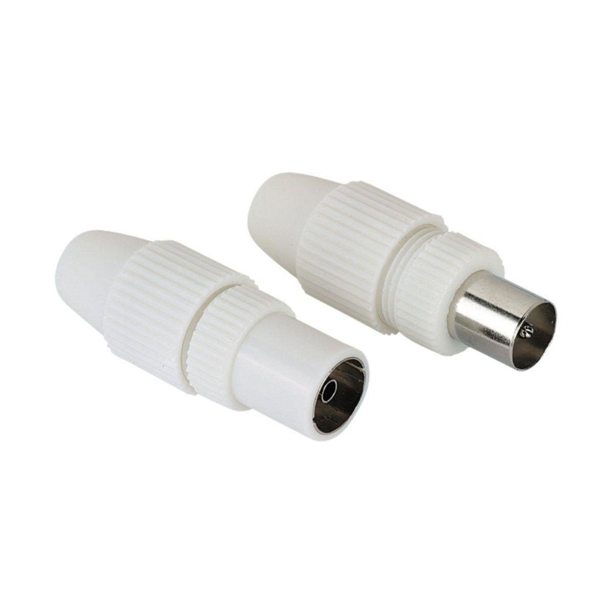 Hama Fiche antenne TV coaxiales male et femelle avec pince