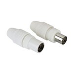 Hama Fiche antenne TV coaxiales male et femelle avec pince