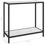 Voir la diapositive 6 : VIDAXL Table console Blanc 80x35x75 cm Verre trempe