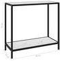 Voir la diapositive 6 : VIDAXL Table console Blanc 80x35x75 cm Verre trempe