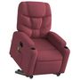 Voir la diapositive 3 : VIDAXL Fauteuil inclinable de massage electrique Rouge bordeaux Tissu