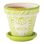 Paris Prix Pot Avec Soucoupe en Céramique  Granada  27cm Vert