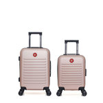 SWISS KOPPER SWISS KOPPER - LOT DE 2 - Valises cabine et cabine XXS WIL. Coloris disponibles : Beige, Gris, Rose, Rouge