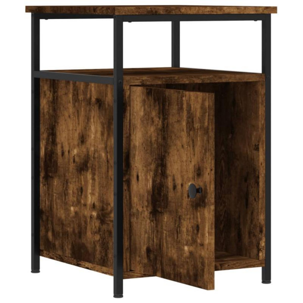 VIDAXL Table de chevet chêne fumé 40x42x60 cm bois d ingénierie