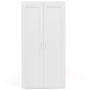 Voir la diapositive 3 : ID MARKET Armoire 2 portes VITO blanc penderie 80 cm avec étagères rangement maxi capacité
