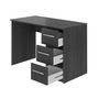 Voir la diapositive 2 : Bureau droit 3 tiroirs L110cm CARLA