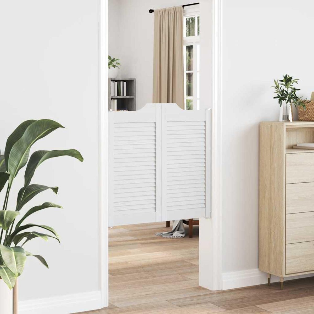 VIDAXL Portes battantes a persiennes 1 paire blanc 80 x 80 cm