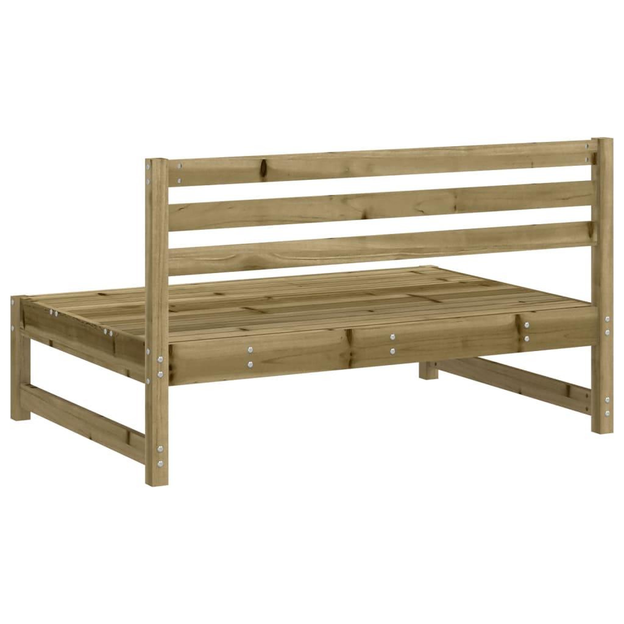 Voir la diapositive 5 : VIDAXL Canape central de jardin 120x80 cm bois de pin impregne