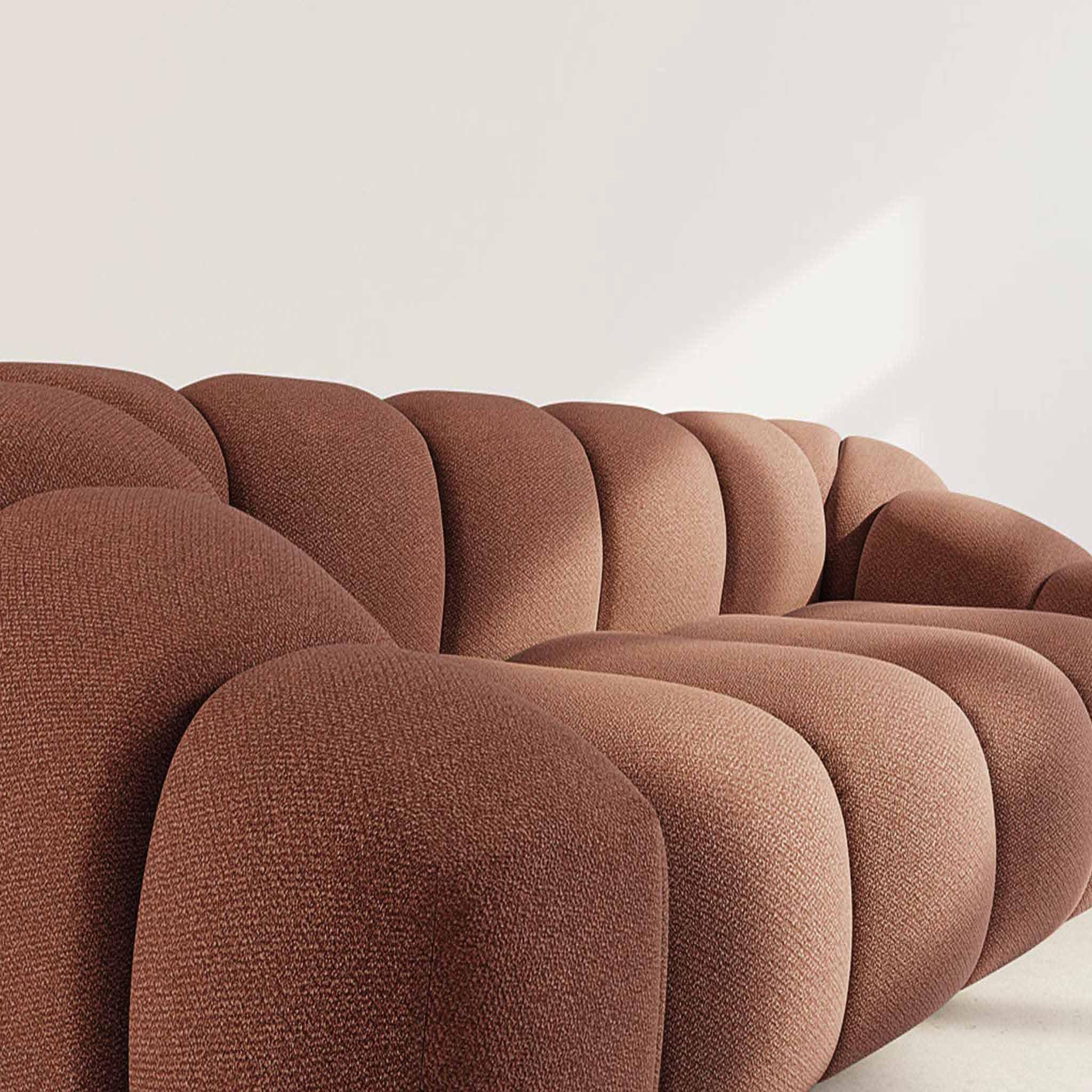 Voir la diapositive 4 : LISA DESIGN Ava - canapé 3 places en velours texturé