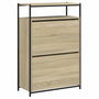 Voir la diapositive 4 : VIDAXL Armoire a chaussures chene sonoma 75x34x112cm bois d'ingenierie