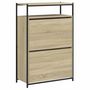 Voir la diapositive 4 : VIDAXL Armoire a chaussures chene sonoma 75x34x112cm bois d'ingenierie