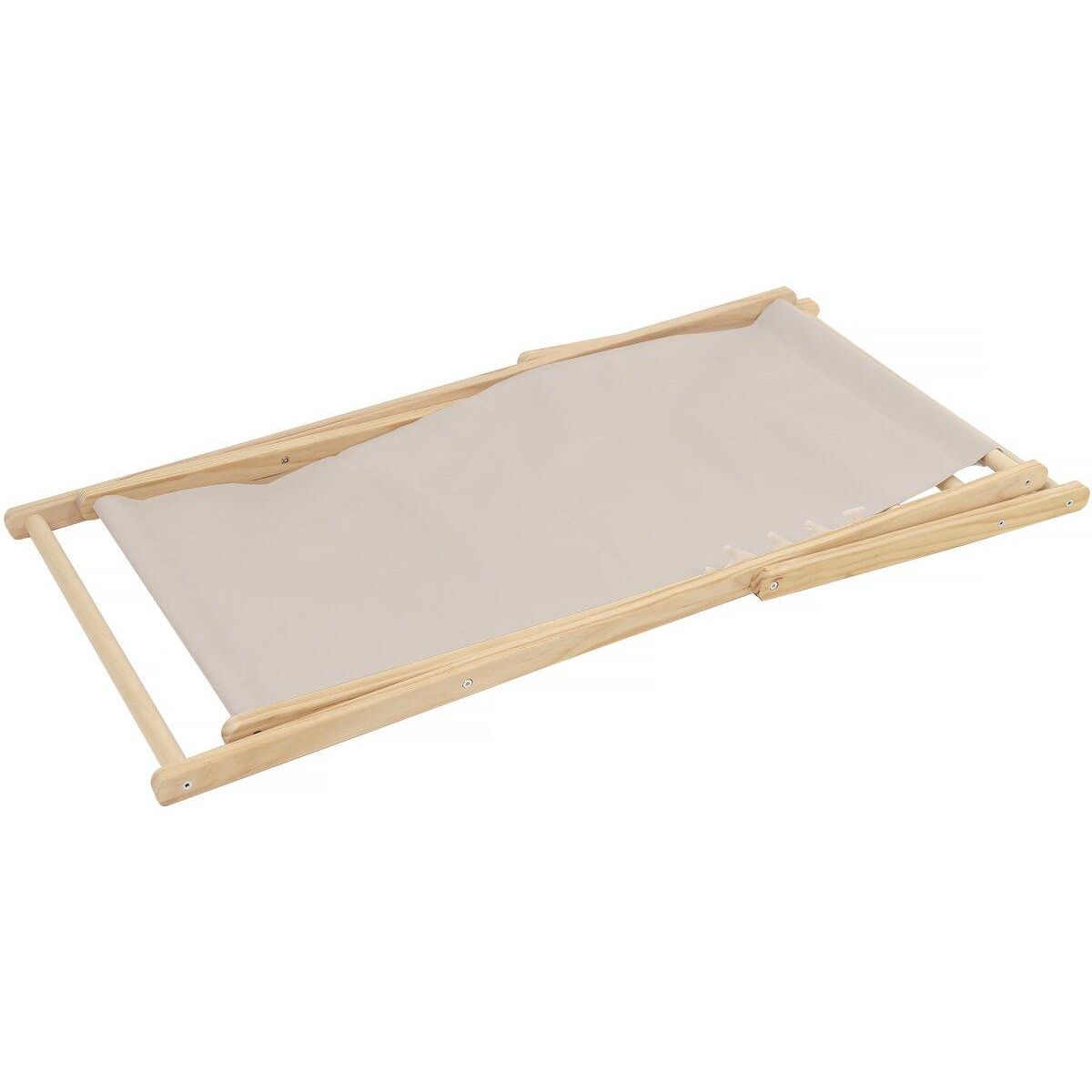 Habitat et Jardin Lot de 2 transats en bois  Chilienne  - 107 x 56.5 x 81 cm - Ecru