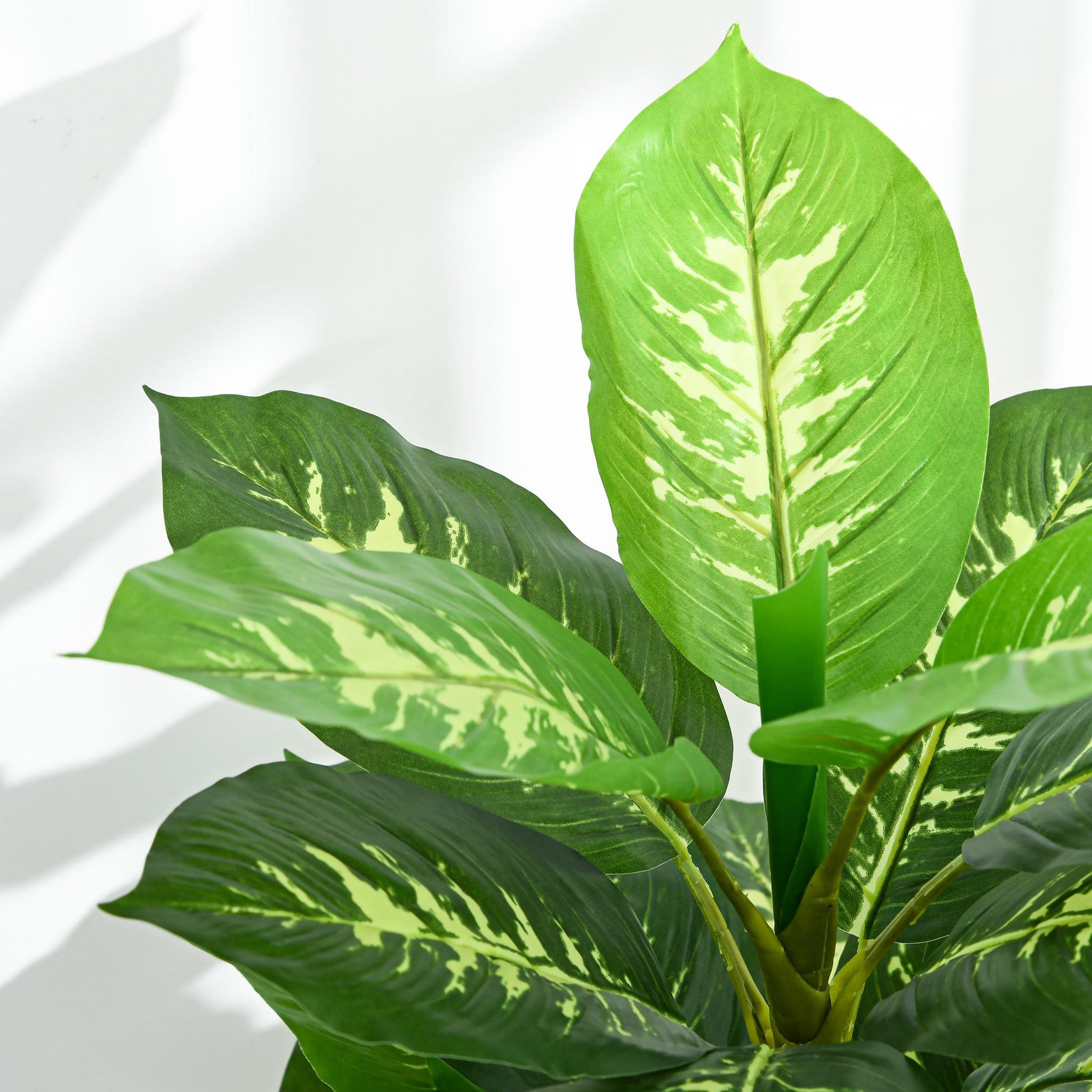 Voir la diapositive 6 : HOMCOM Arbre artificiel plante artificielle Calathea H. 120 cm tronc branches lichen feuilles grand réalisme pot inclus