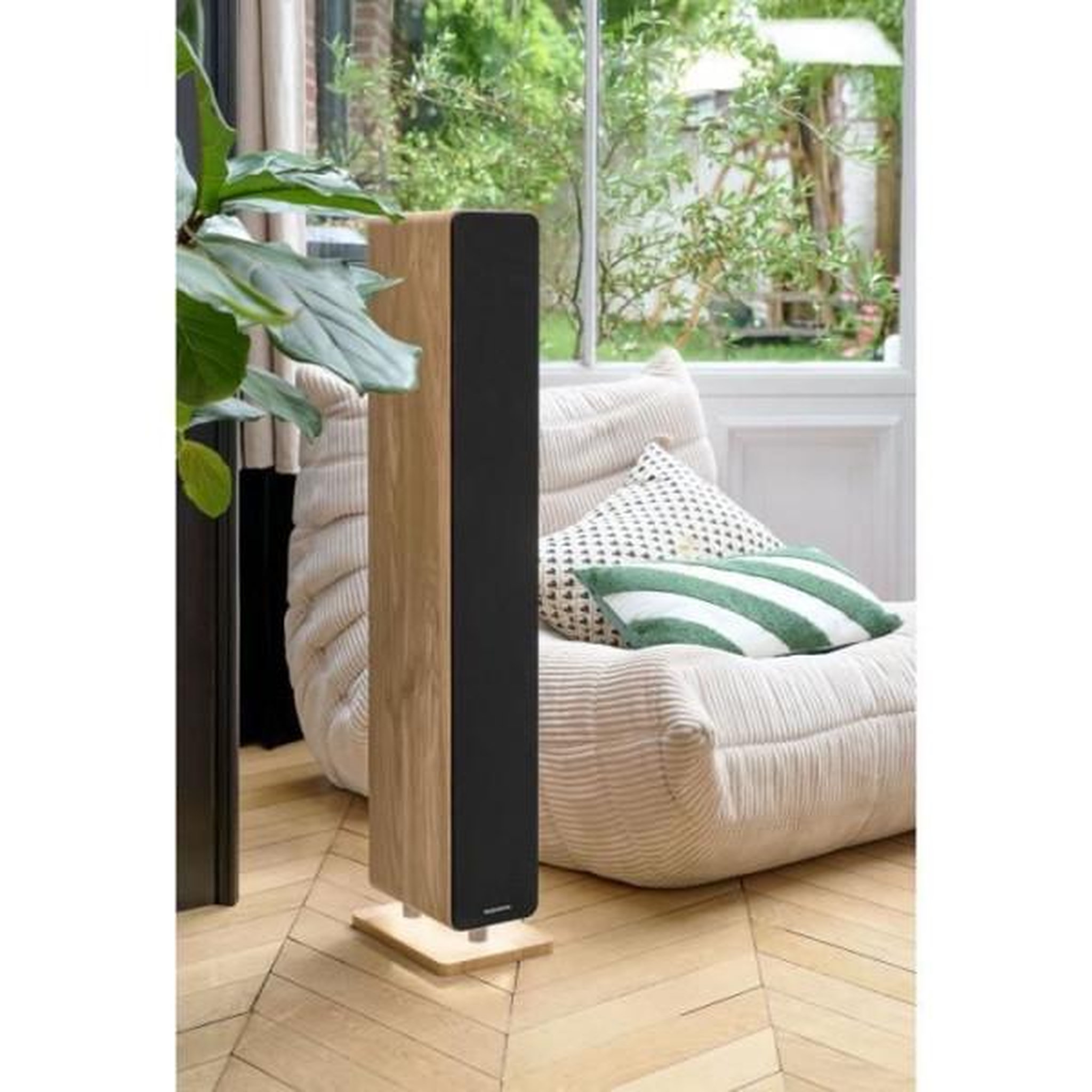 Voir la diapositive 4 : THOMSON Enceinte Colonne Haute Qualite Tour de son Bluetooth - THOMSON - Bois/Noir - 120W, Optique, USB, Égaliseur, TWS, Télécommande, Alim. 230V