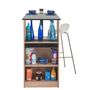 Voir la diapositive 3 : Table comptoir de cuisine avec rangement à rideau L130cm LUCK