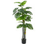 Voir la diapositive 5 : HOMCOM Arbre Monstera Artificiel 150 cm en Pot Décoration de Bureau ou Maison