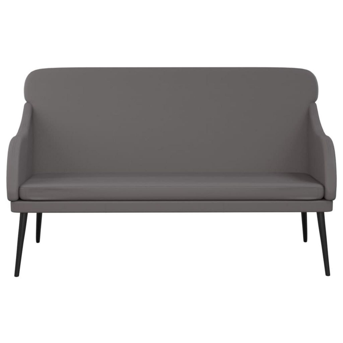 VIDAXL Banc Gris 110x76x80 cm Similicuir