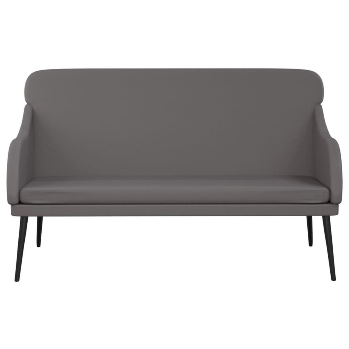 VIDAXL Banc Gris 110x76x80 cm Similicuir