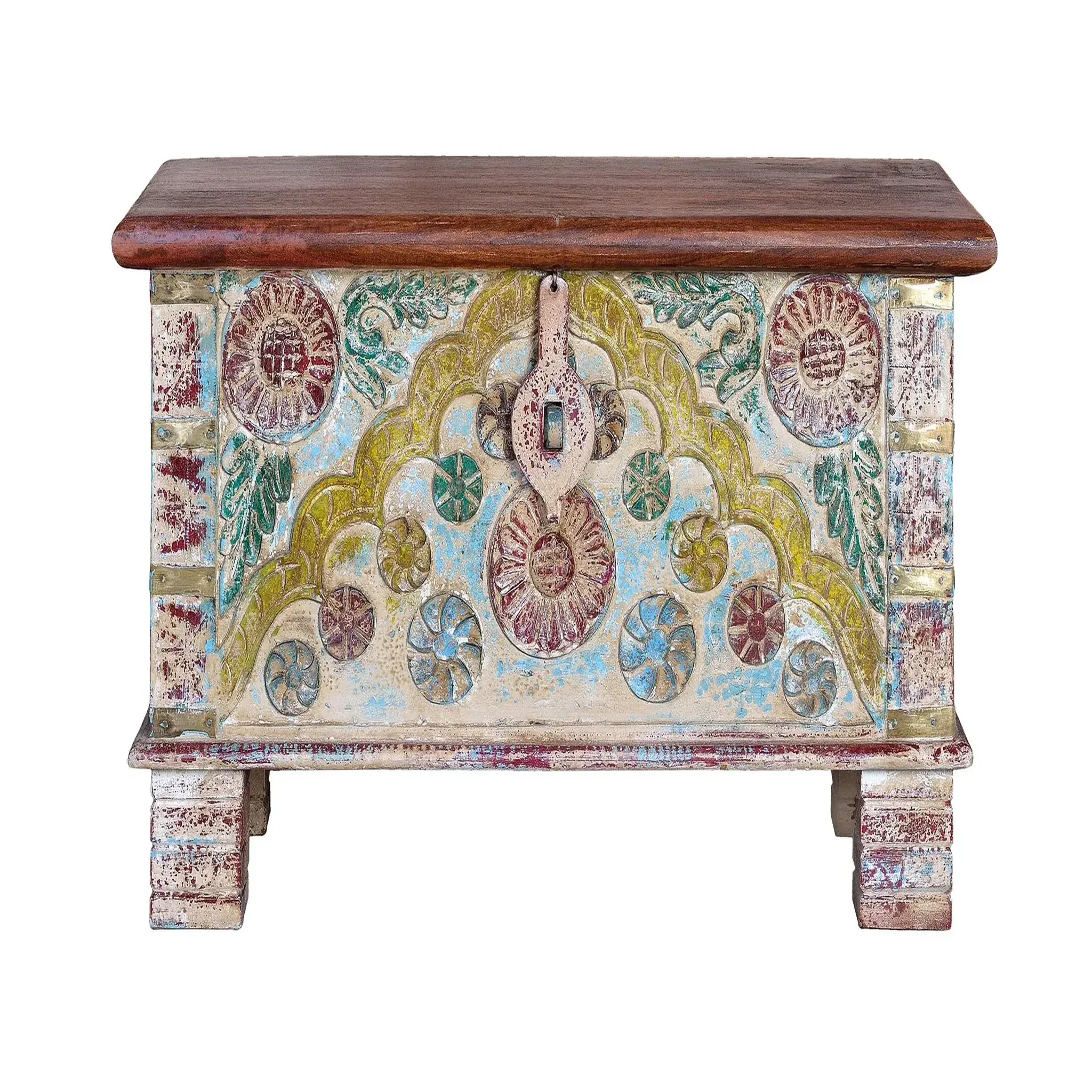GINER Y COLOMER SL Coffre en bois de manguier 80 cm style rustique