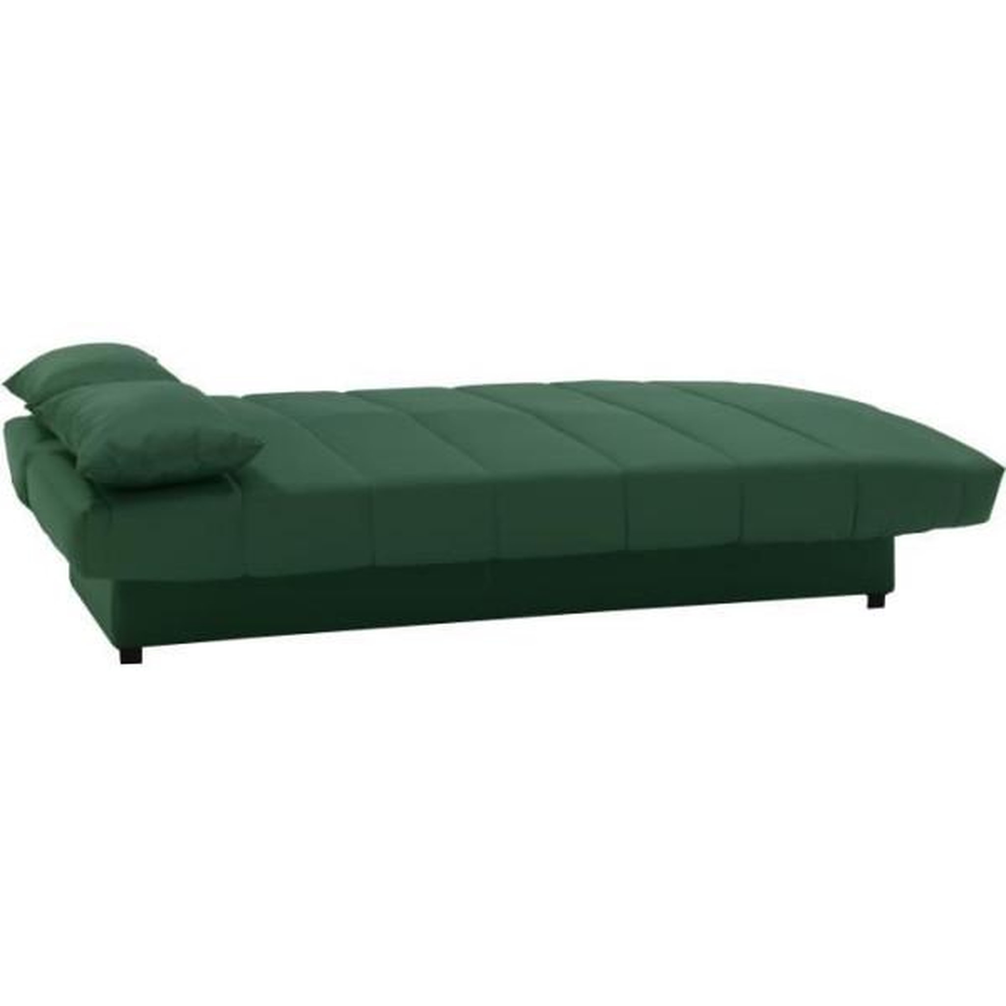 Voir la diapositive 4 : MARKET24 Banquette clic clac 3 places - Tissu 100% coton Vert - Style Contemporain - L 190 x P92 cm - MILA