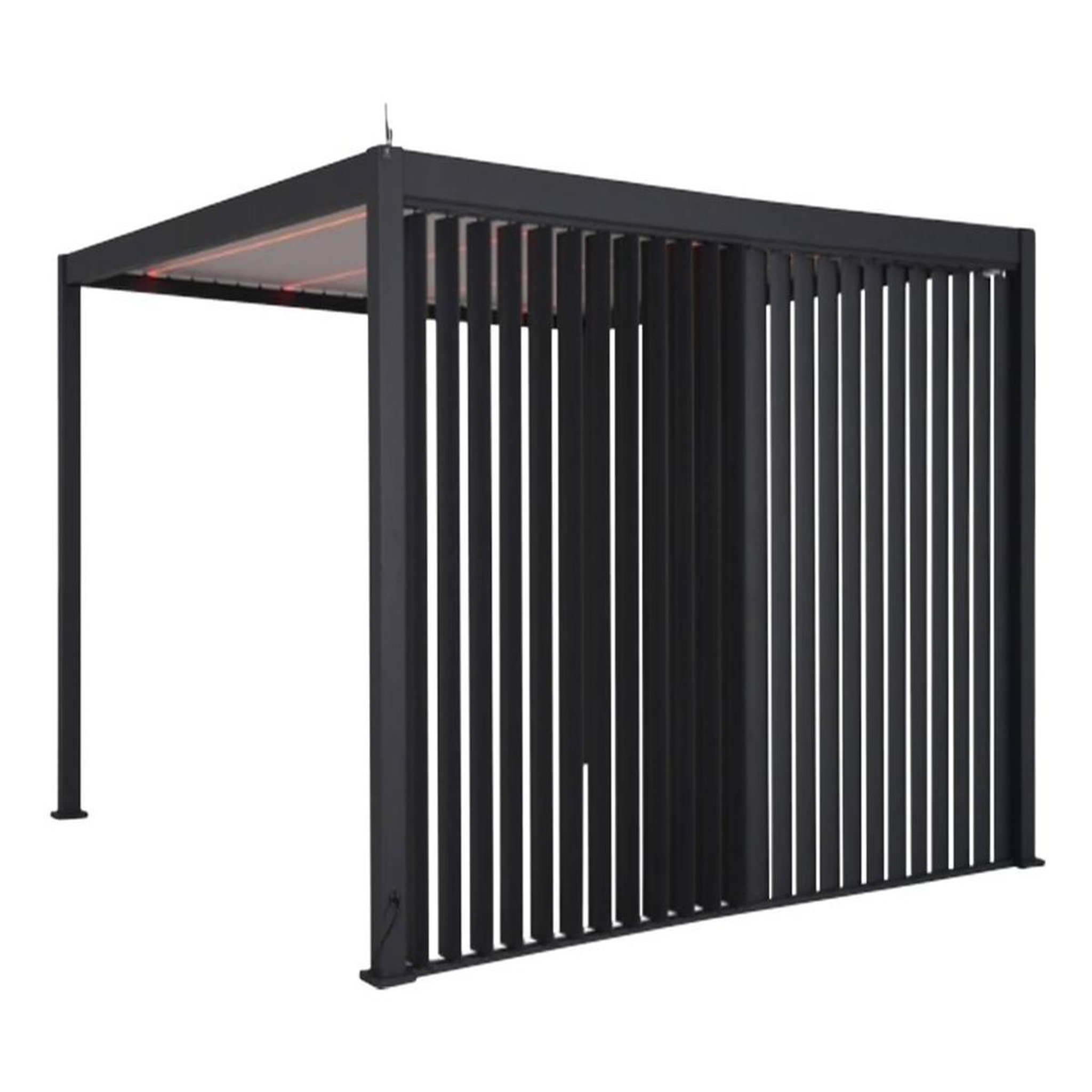 HESPERIDE Persienne verticale pour pergola evora côté 4 m graphite - hespéride