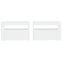 Voir la diapositive 4 : VIDAXL Tables de chevet 2 pcs avec LED Blanc 60x35x40 cm