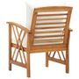 Voir la diapositive 5 : VIDAXL Chaises de jardin avec coussins lot de 2 Bois d'acacia massif