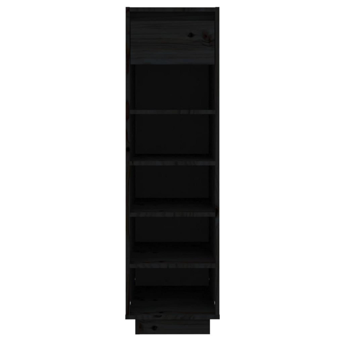 VIDAXL Armoire a chaussures noir 30x34x105 cm bois de pin massif