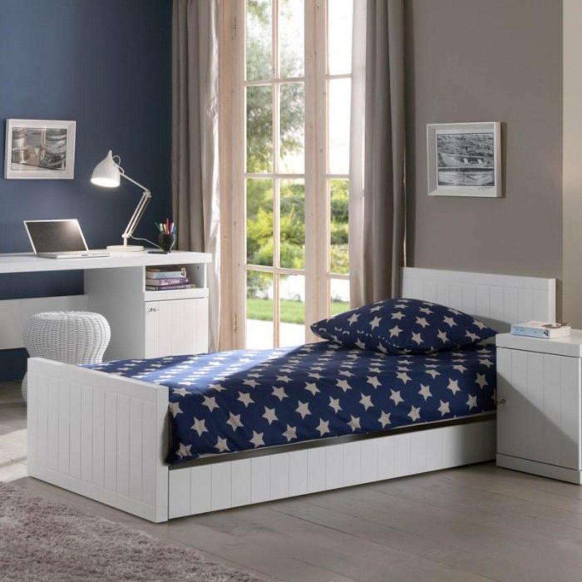 Paris Prix Lit Enfant  Robin  90x200cm Blanc