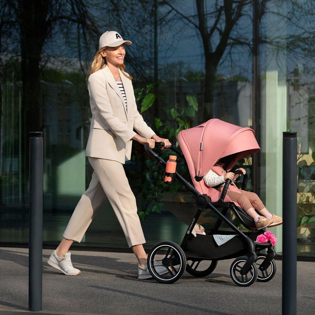 KINDERKRAFT Poussette combinée 2 en 1 avec suspension et protection UPF50+