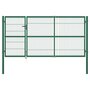 Voir la diapositive 1 : VIDAXL Portail de cloture de jardin avec poteaux 350x140 cm Acier Vert